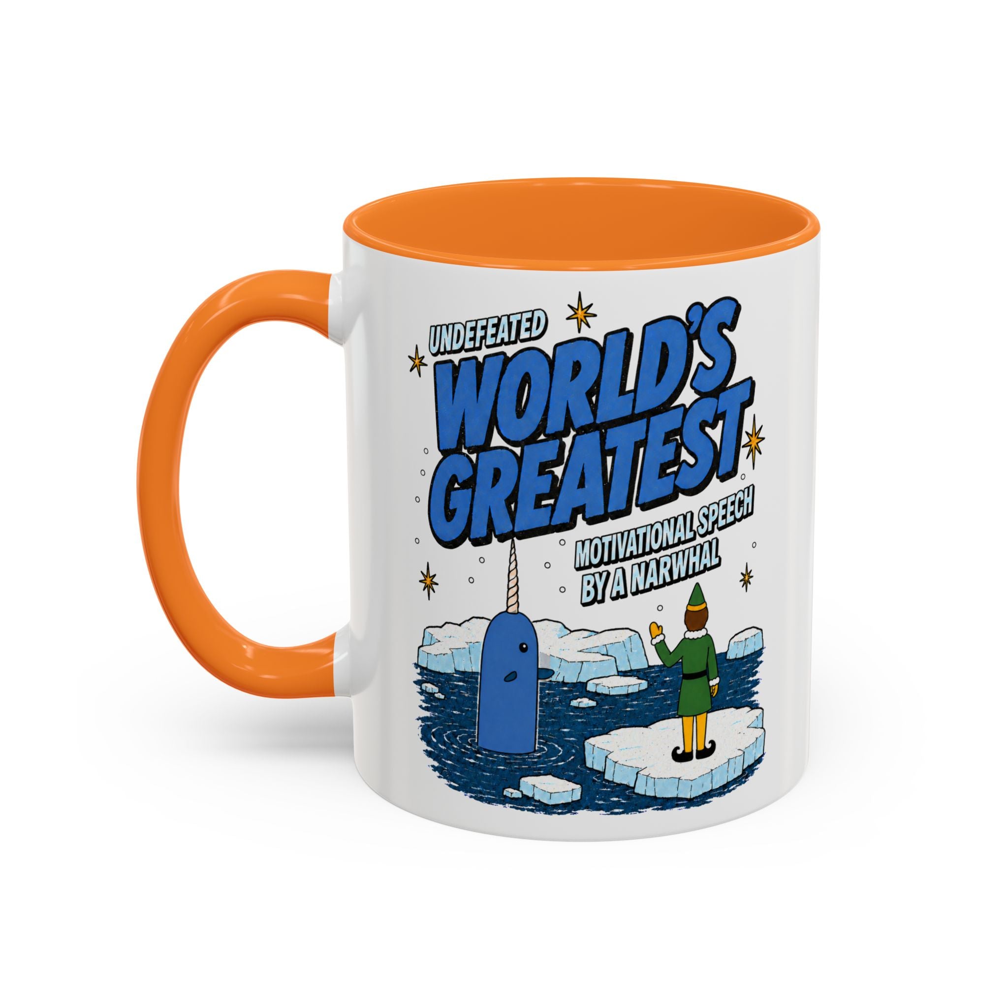 Holiday Fun Buddy The Elf motivational narwhal coffee mug