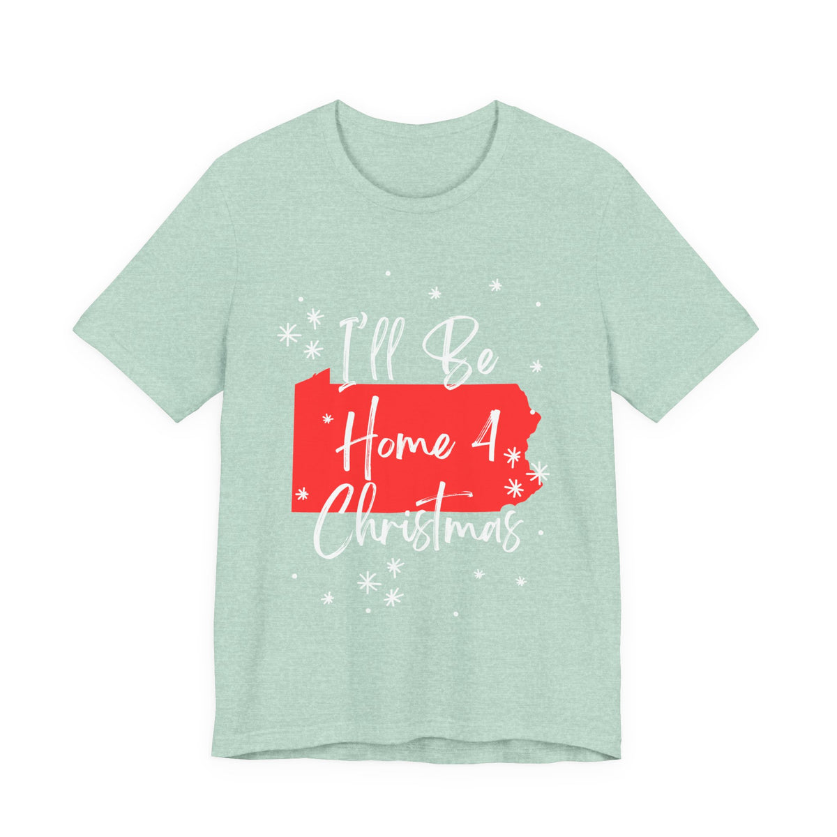 Pennsylvania, I'll Be Home For Christmas T Shirt, shirt color and fit view 8