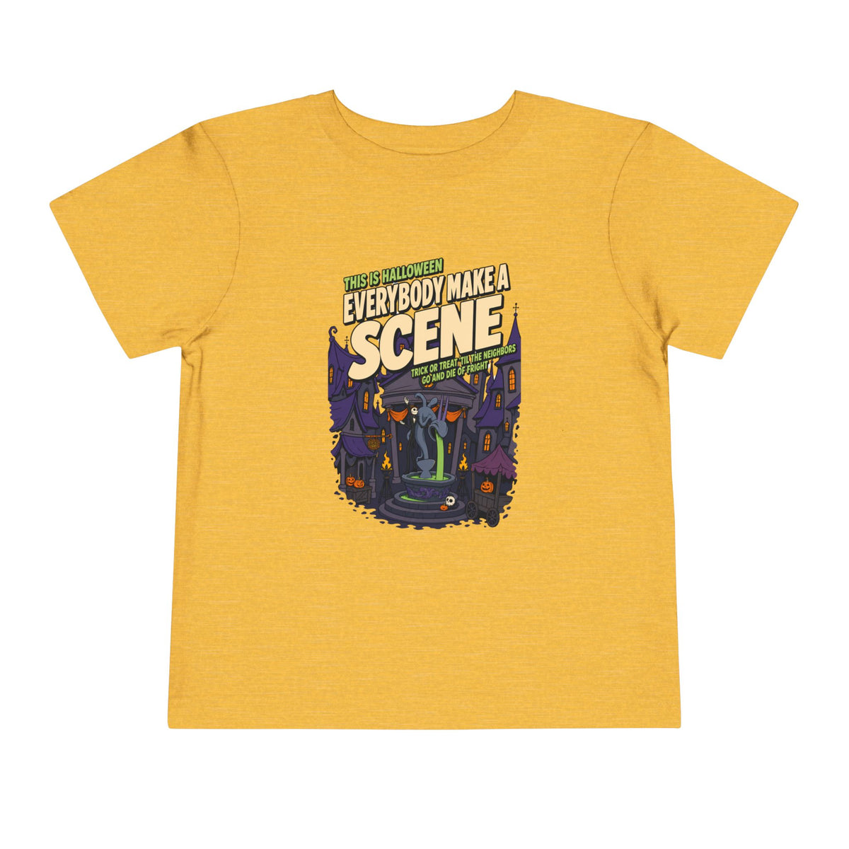 Toddler Nightmare Before Christmas Halloween T Shirt, toddler shirt color and fit view 2