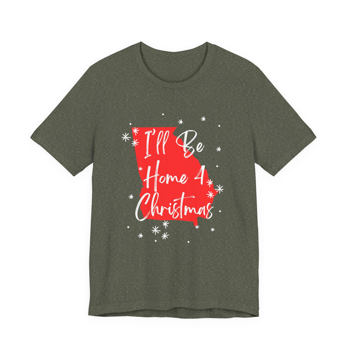 Holiday Fun Georgia I'll Be Home For Christmas T shirt