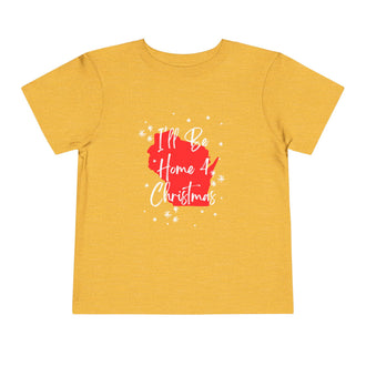 Toddler I'll Be Home For Christmas Wisconsin T Shirt