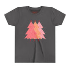 Youth Simple Pink Pine Trees T-Shirt