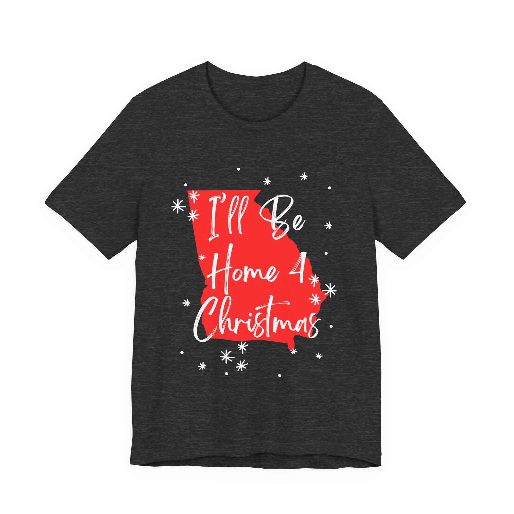 Georgia, I'll Be Home For Christmas T Shirt, shirt color and fit view 5