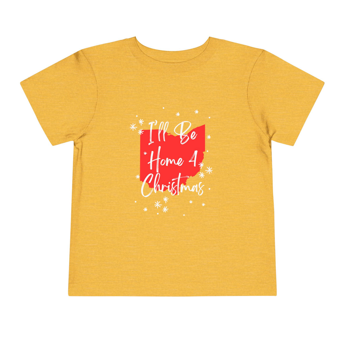 Toddler I'll Be Home For Christmas Ohio T Shirt – Holiday Fun product photo