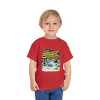 Toddler White Christmas Quote T-Shirt, apparel product mockup 11
