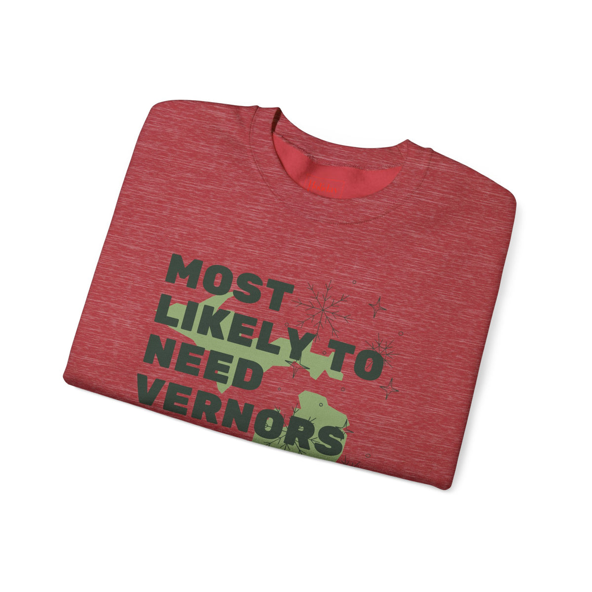 Most Likely to Need Vernors After the Holiday Party Crewneck Sweatshirt