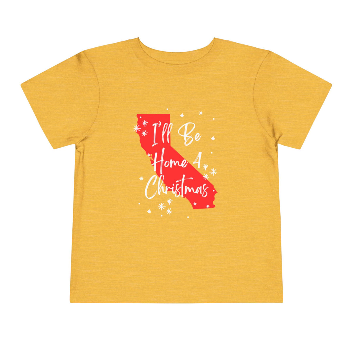 Toddler I'll Be Home For Christmas California T Shirt – Holiday Fun product photo
