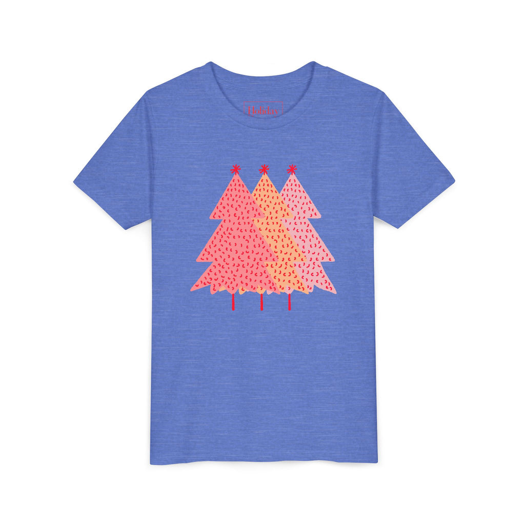 Youth Simple Pink Pine Trees T-Shirt