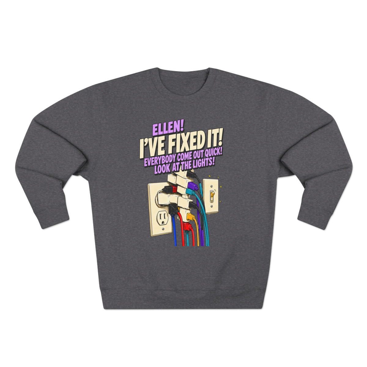 Christmas Vacation Light Scene Sweatshirt, sweatshirt color and fit view 2