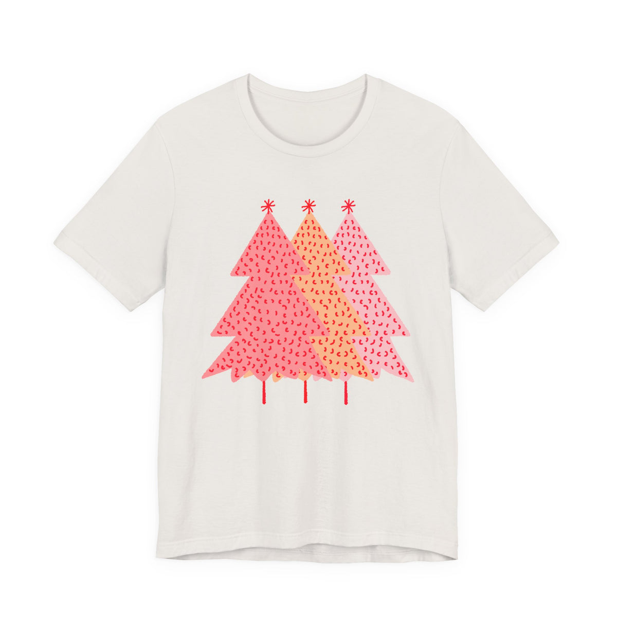 Holiday Fun Simple Pink Pine Trees T shirt