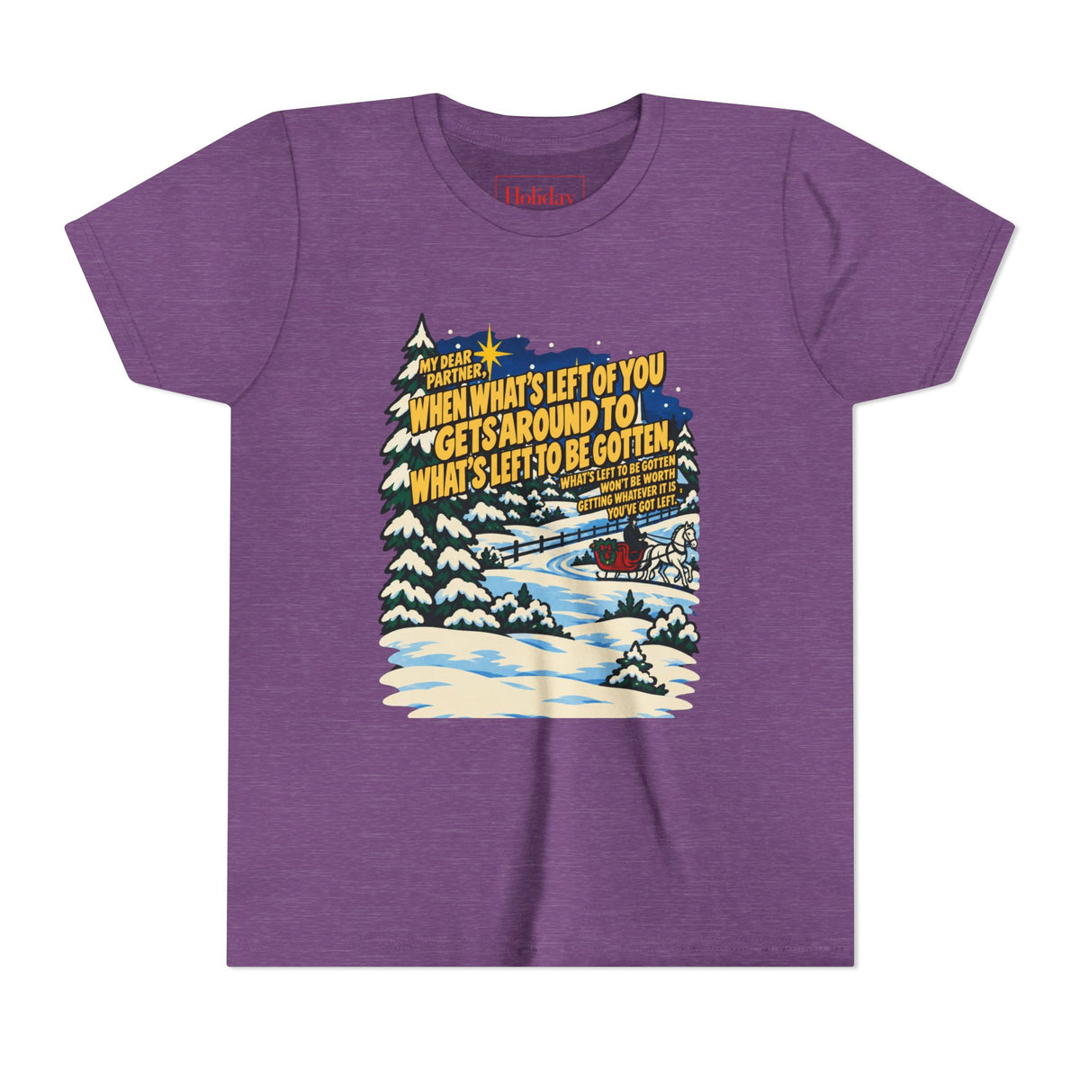 Youth White Christmas Quote T Shirt