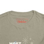 Toddler Most Likely To Be Snowed In For Christmas T Shirt – Holiday Fun product photo