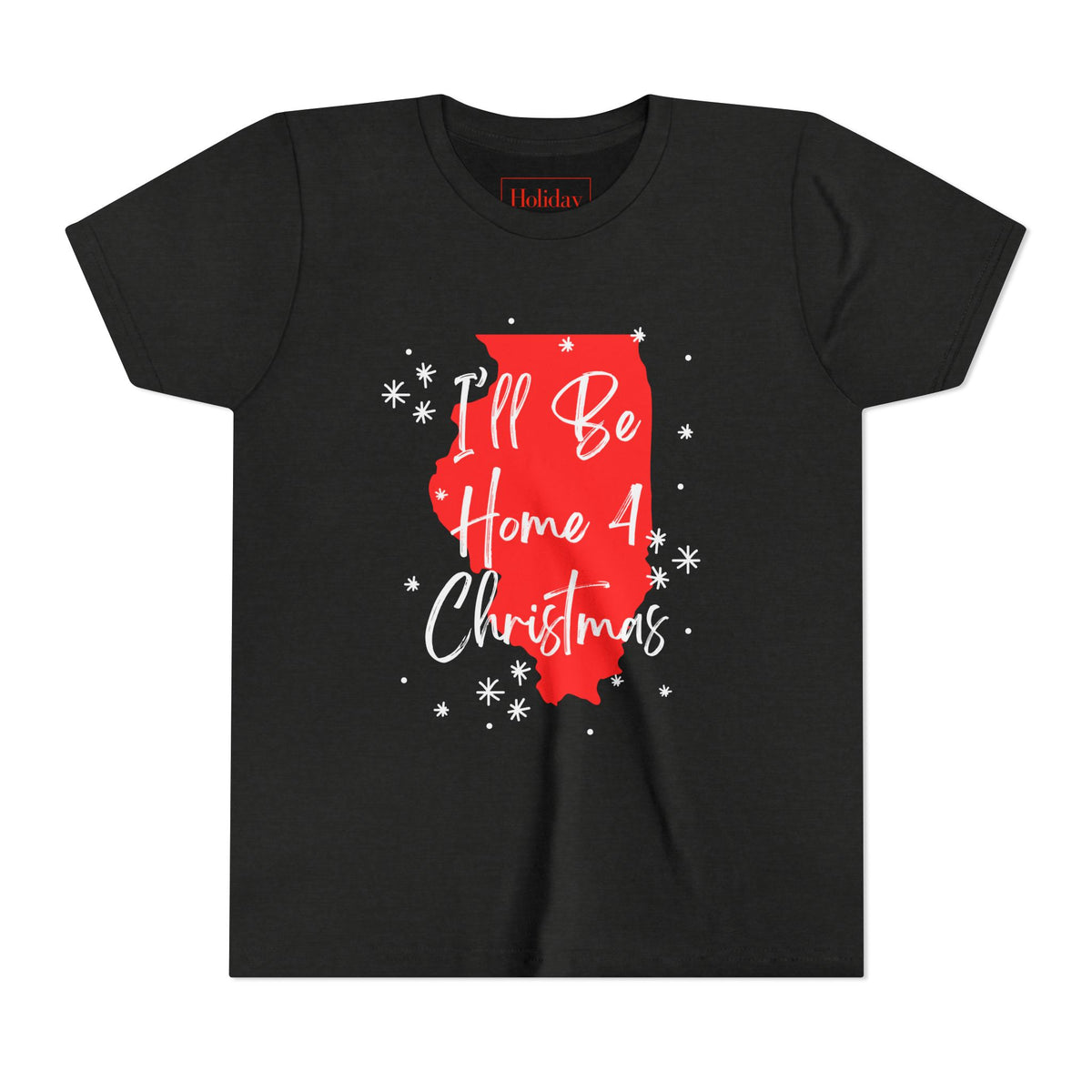 Youth Illinois, I'll Be Home For Christmas T Shirt