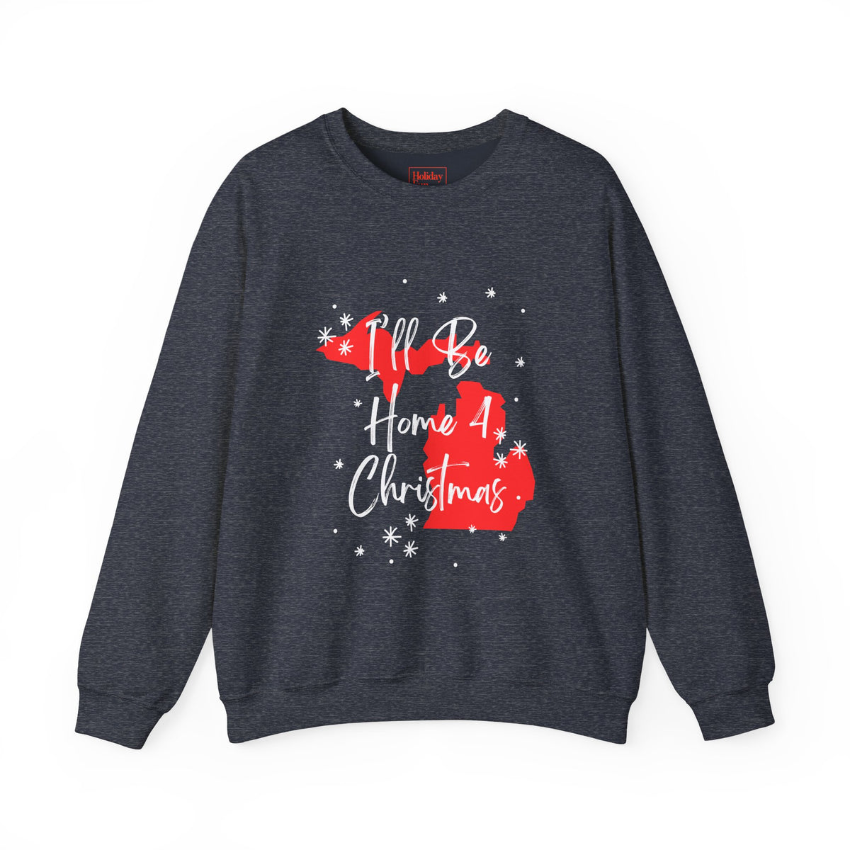Michigan, I'll Be Home For Christmas Crew Neck Sweatshirt