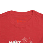 Toddler Most Likely To Be Snowed In For Christmas T Shirt – Holiday Fun product photo