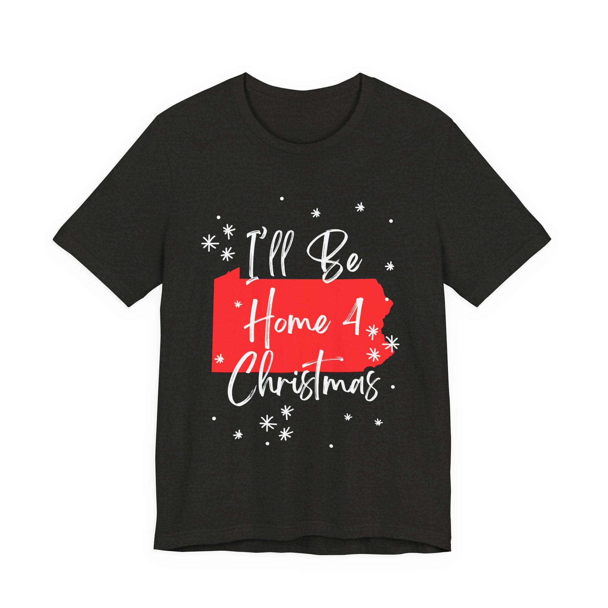 Pennsylvania, I'll Be Home For Christmas T Shirt, shirt color and fit view 5