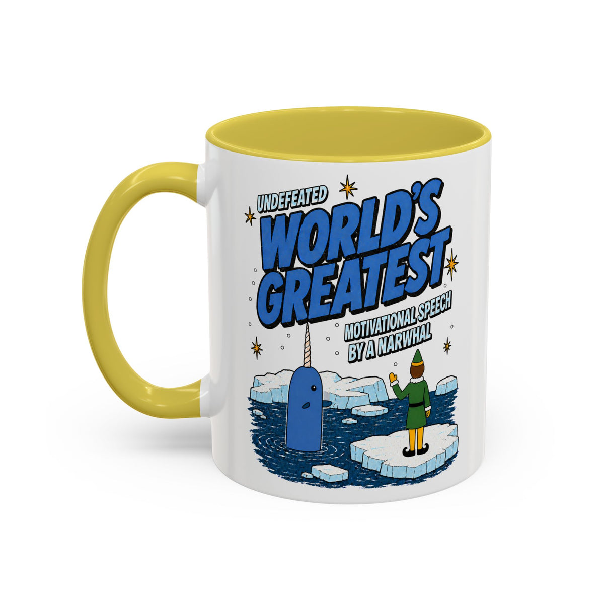 Buddy The Elf Motivational Narwhal Coffee Mug (11oz) by Holiday Fun, alternate product view 12