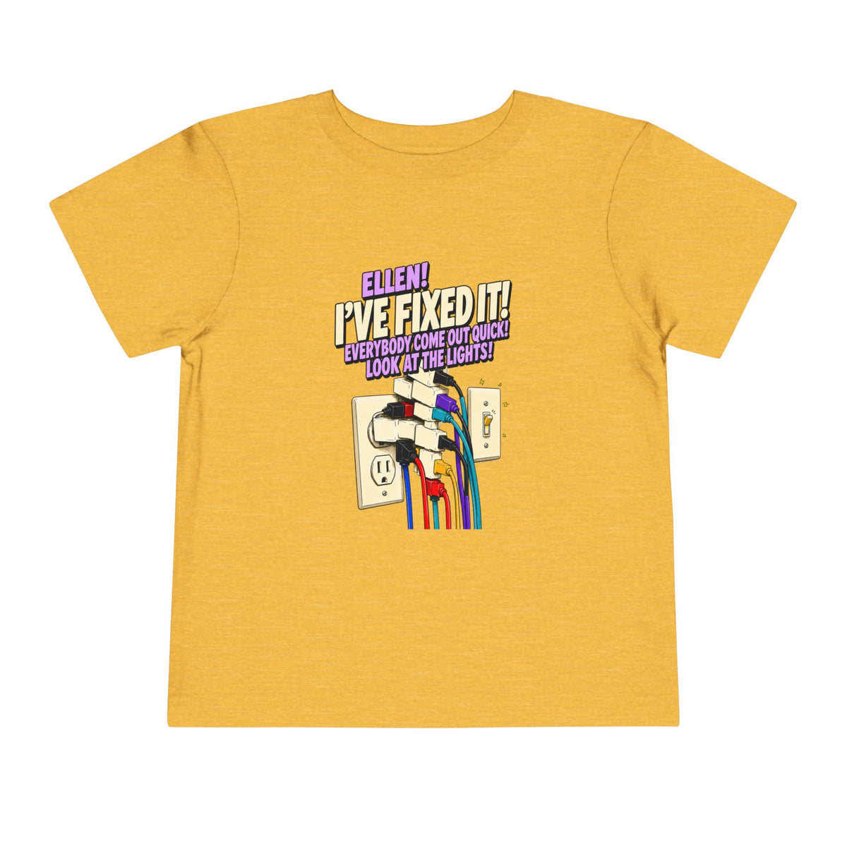 Toddler "Ellen! I’ve Fixed It!" Funny Christmas Vacation Tee, toddler shirt color and fit view 2