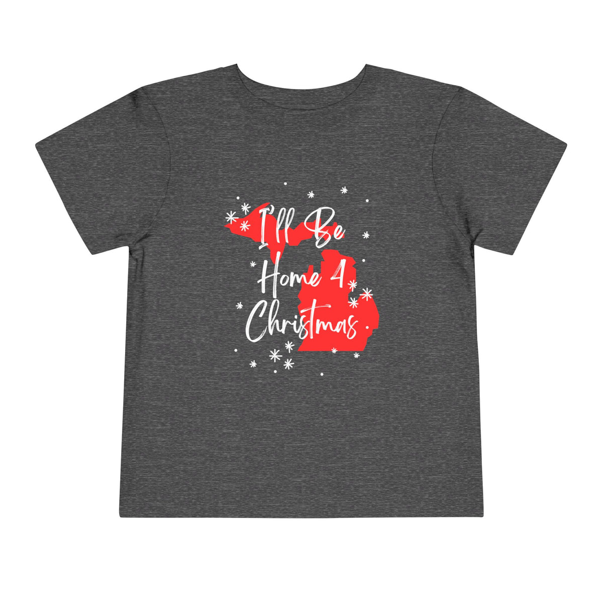 Toddler I'll Be Home For Christmas Michigan T Shirt – Holiday Fun product photo