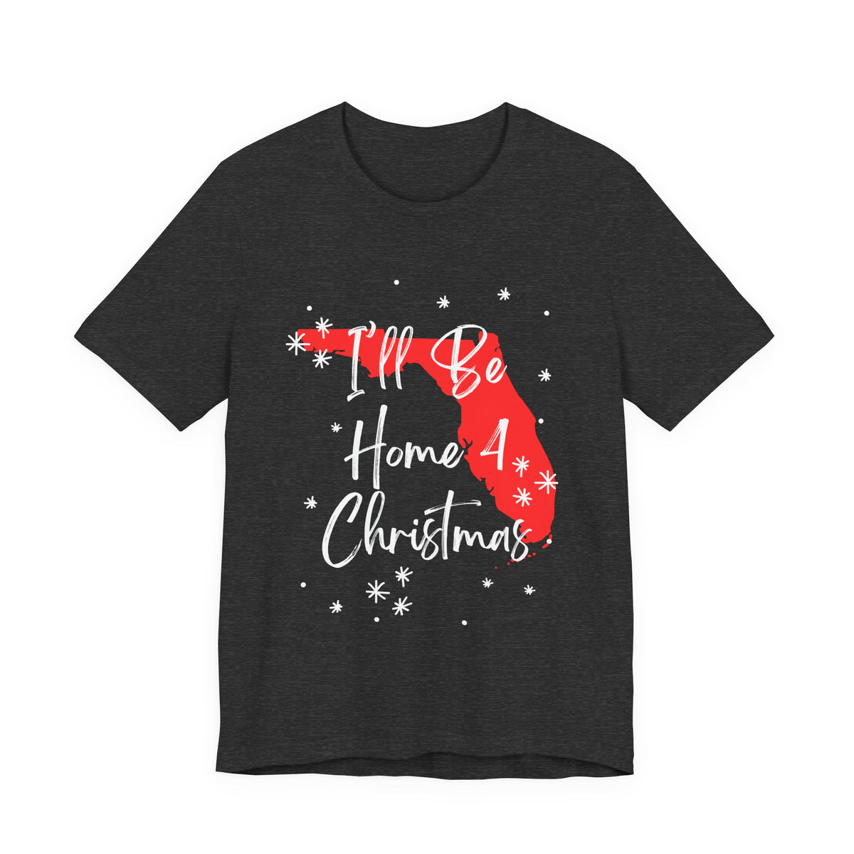 Florida, I'll Be Home For Christmas T Shirt, shirt color and fit view 4