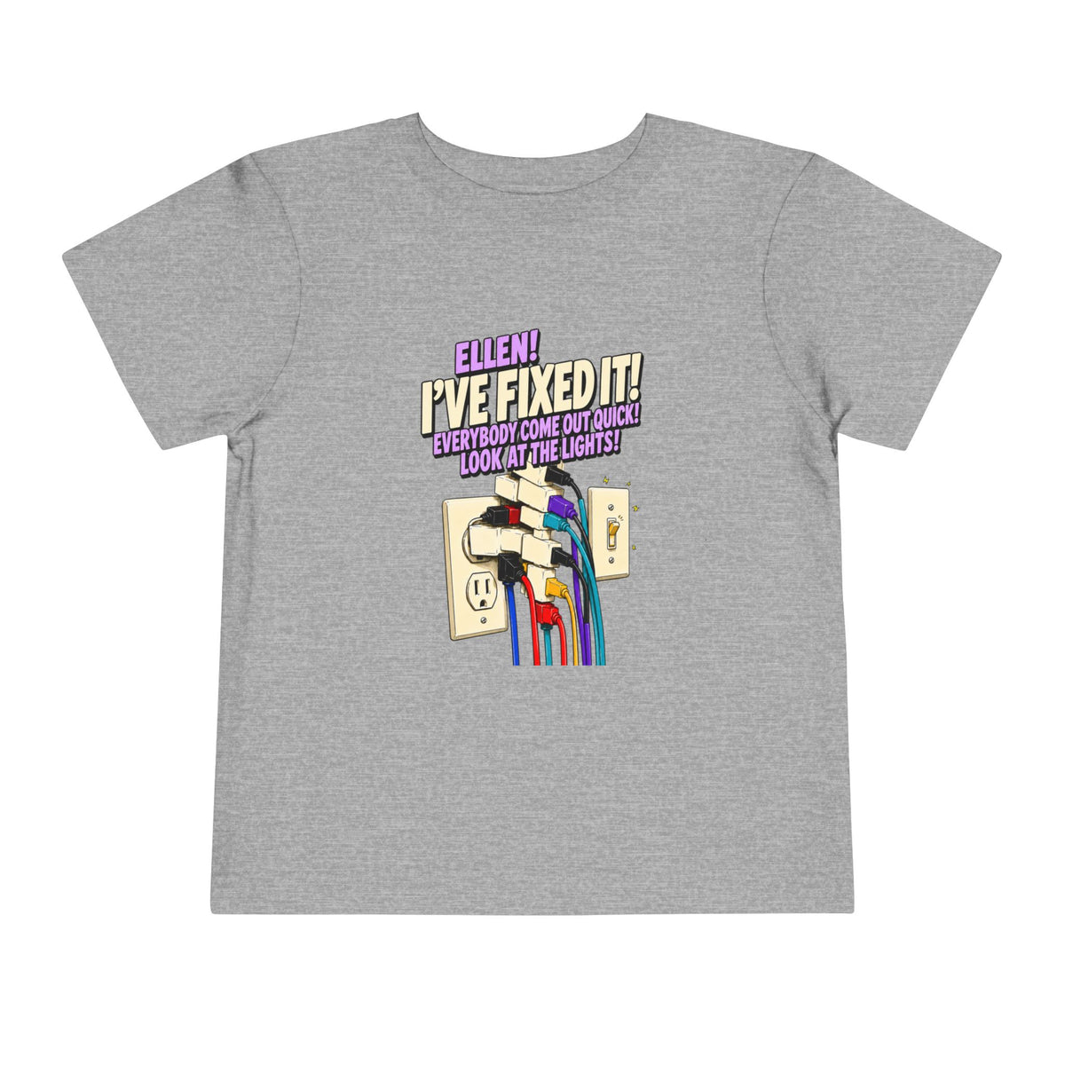 Toddler "Ellen! I’ve Fixed It!" Funny Christmas Vacation Tee, toddler shirt color and fit view 3