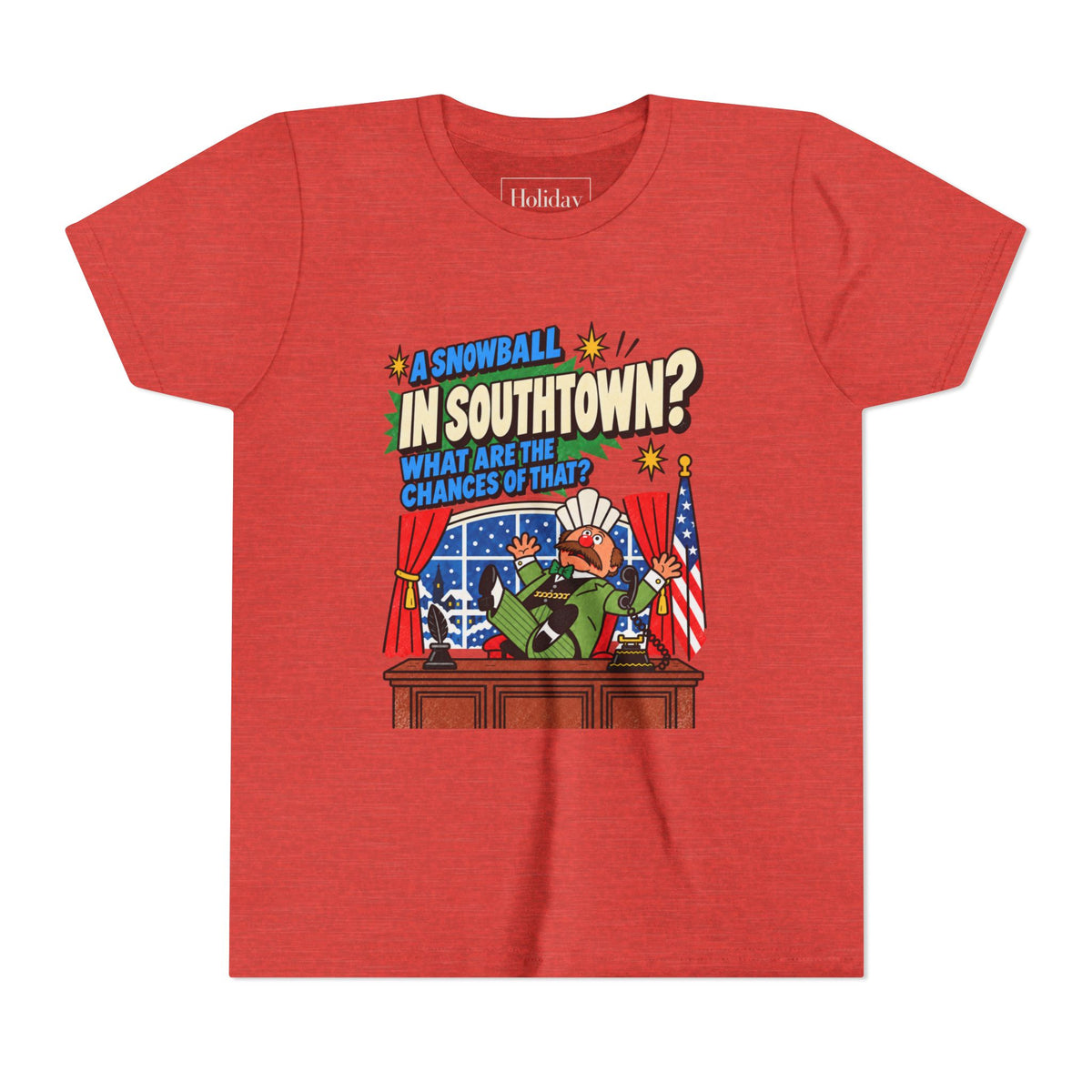 Youth Snowball In South Town Christmas T Shirt by Holiday Fun