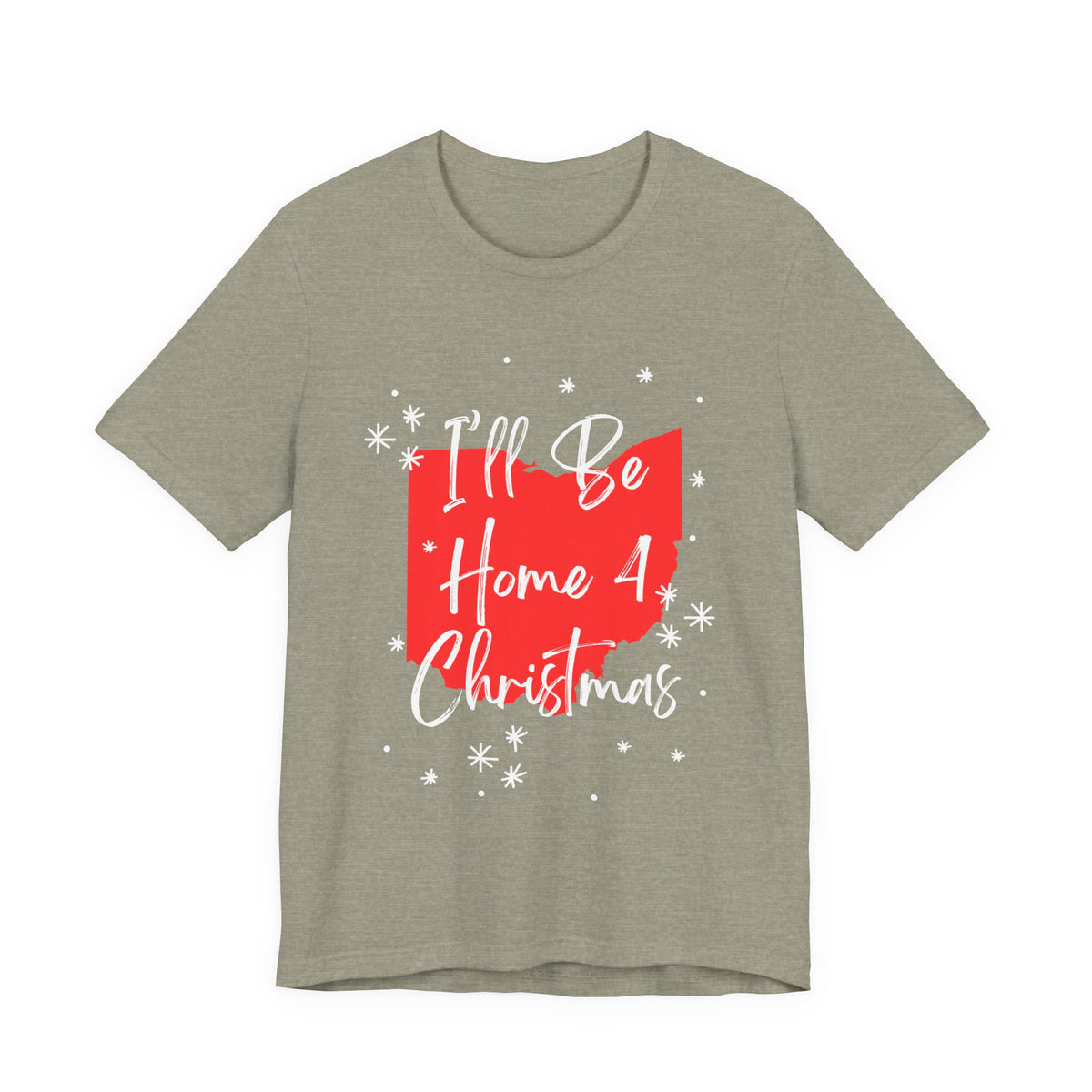 Ohio, I'll Be Home For Christmas T Shirt, shirt color and fit view 2