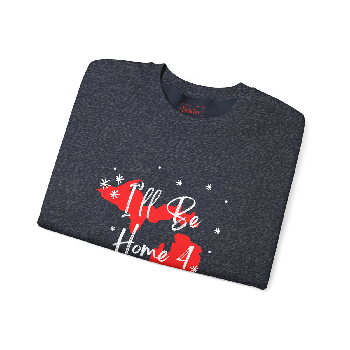 Michigan, I'll Be Home For Christmas Crew Neck Sweatshirt