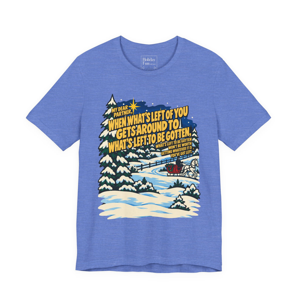 White Christmas Quote T-Shirt, apparel product mockup 1
