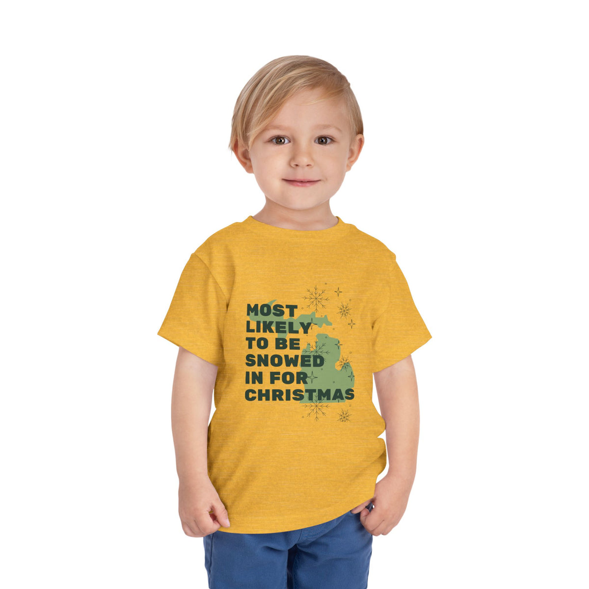 Toddler Most Likely To Be Snowed In For Christmas T Shirt – Holiday Fun product photo