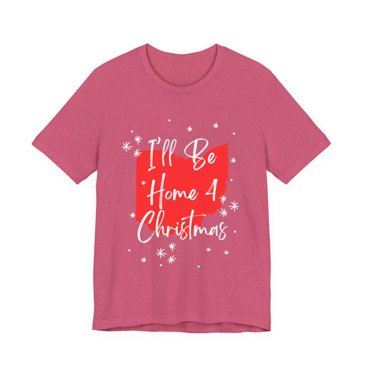 Ohio, I'll Be Home For Christmas T Shirt, shirt color and fit view 7