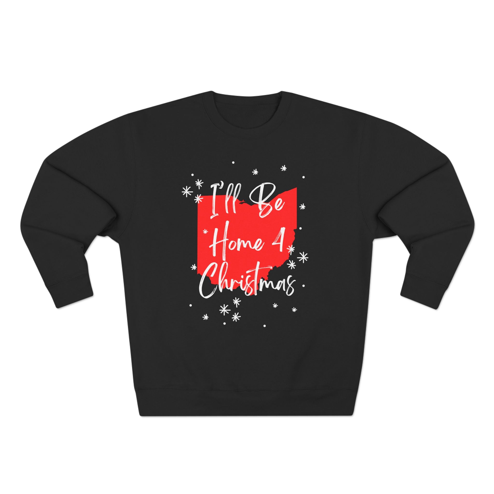 Ohio, I'll Be Home For Christmas Sweatshirt, sweatshirt color and fit view 3