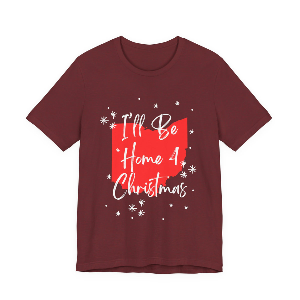 Holiday Fun Ohio I'll Be Home For Christmas T shirt