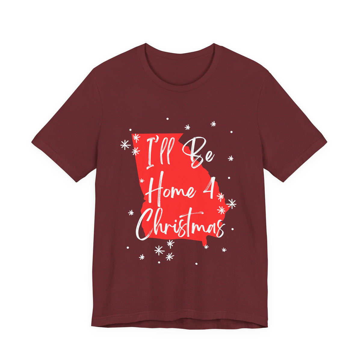 Georgia, I'll Be Home For Christmas T Shirt, shirt color and fit view 2