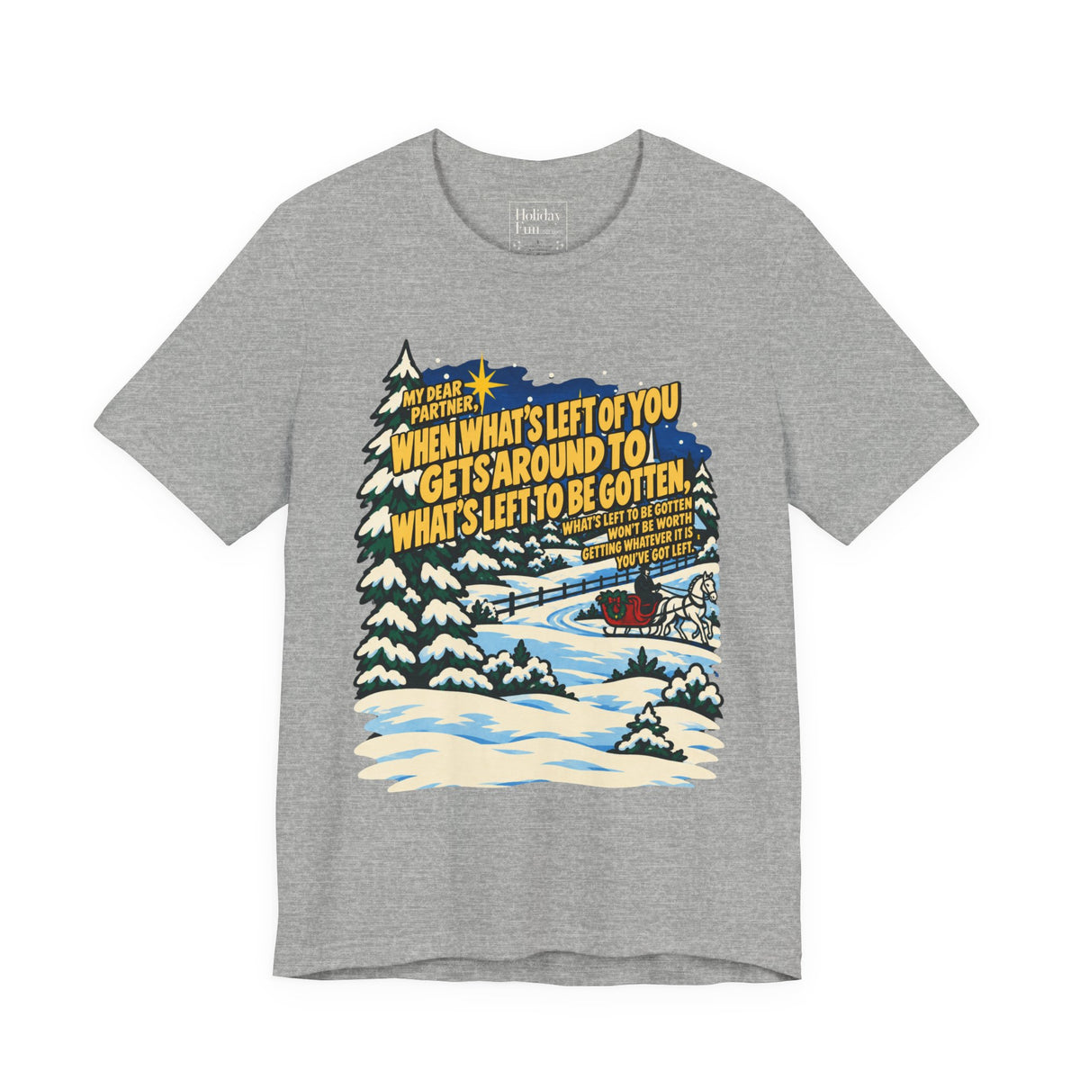 White Christmas Quote T-Shirt, apparel product mockup 6