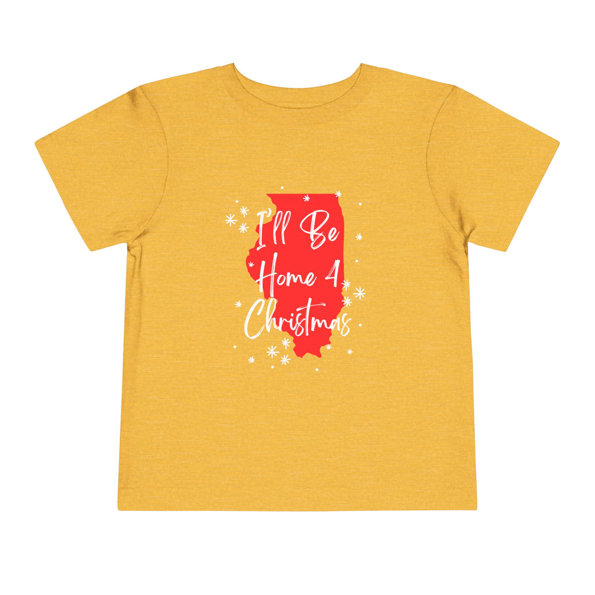 Toddler I'll Be Home For Christmas Illinois T Shirt – Holiday Fun product photo