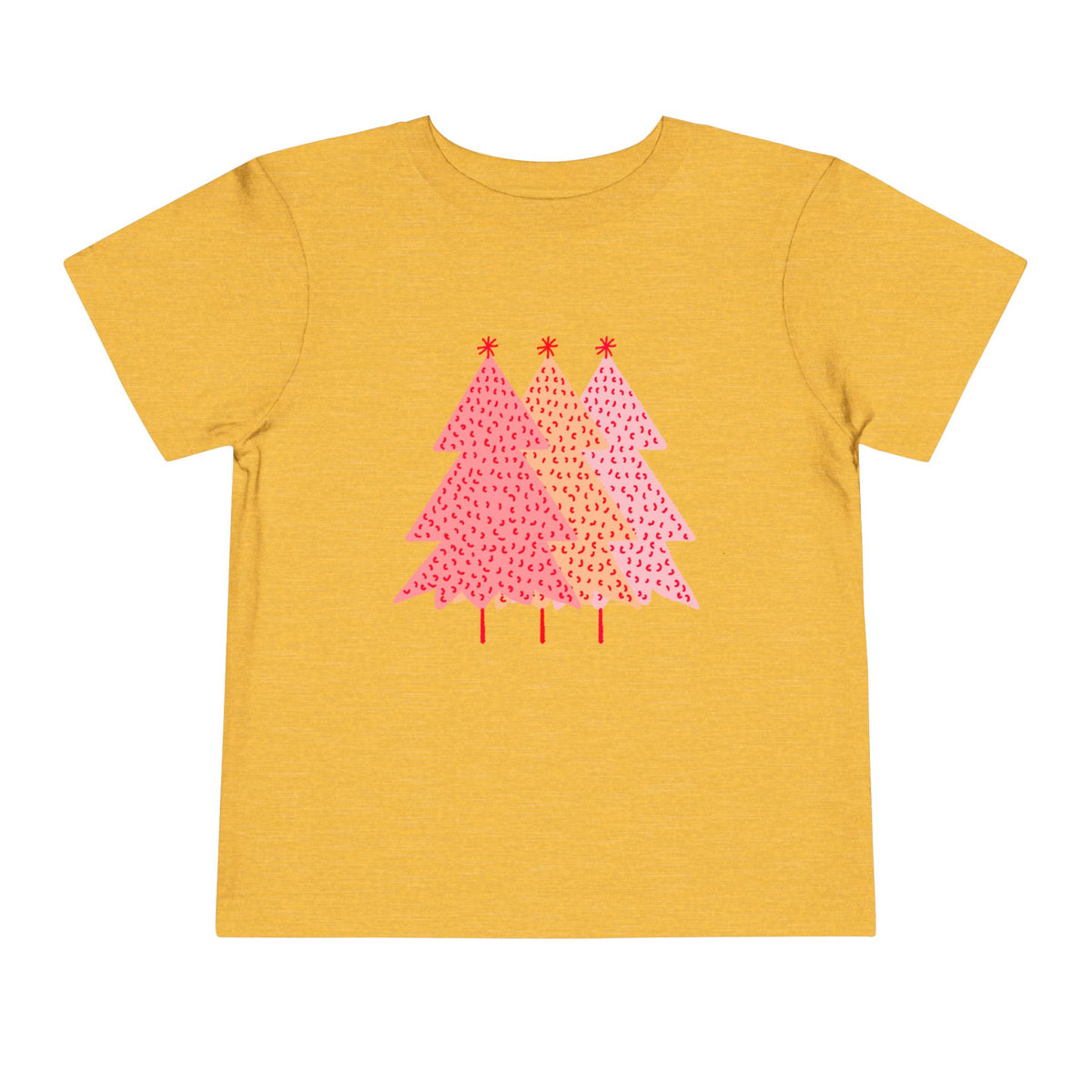 Toddler Simple Pink Pine Trees T Shirt – Holiday Fun product photo