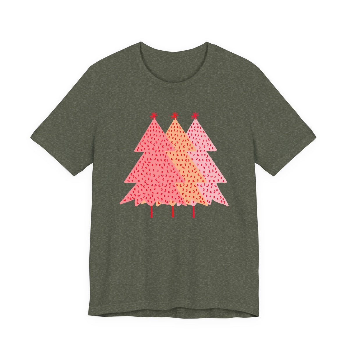 Simple Pink Pine Trees T Shirt, shirt color and fit view 10
