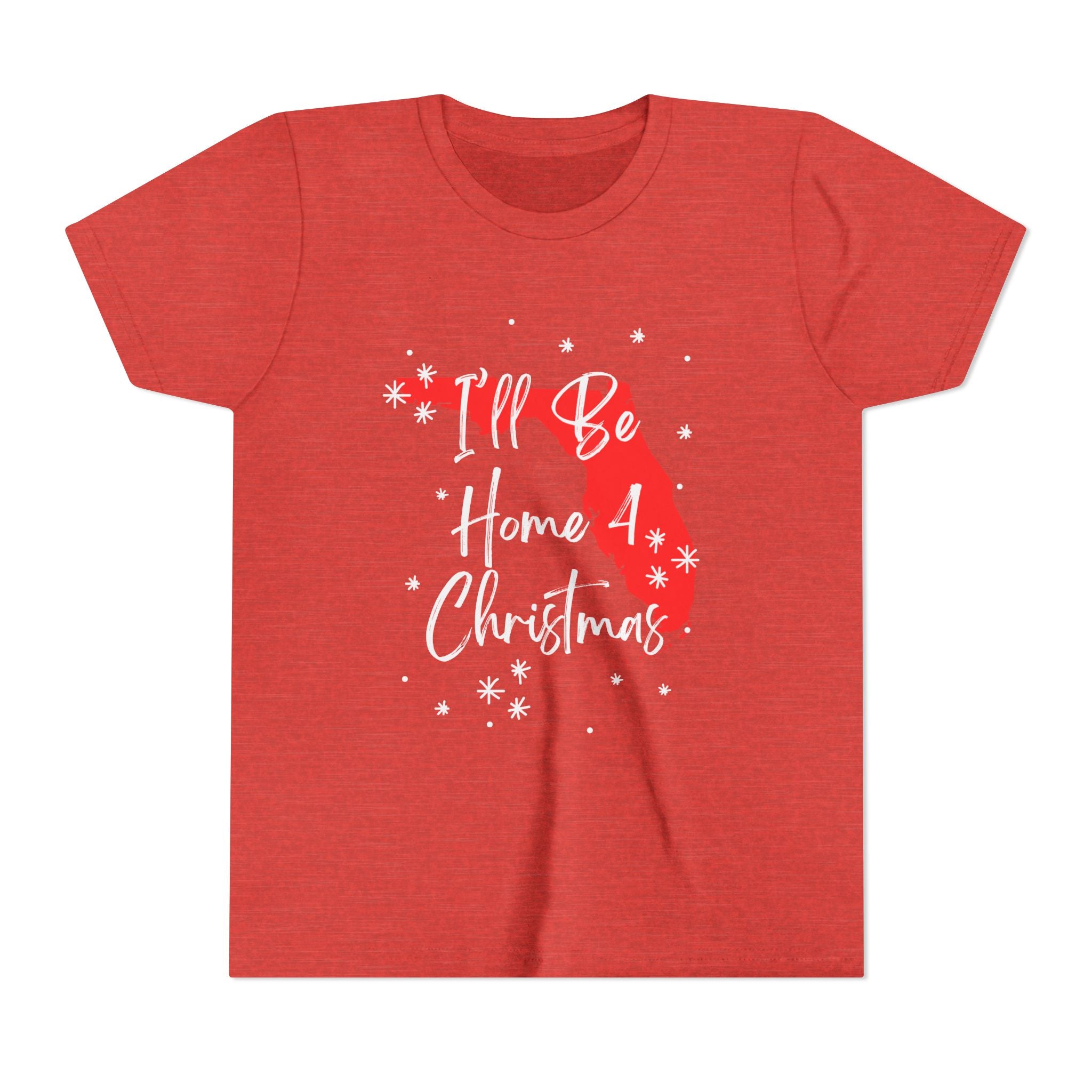 Copy of Youth Texas, I'll Be Home For Christmas T Shirt by Holiday Fun, alternate product view 6