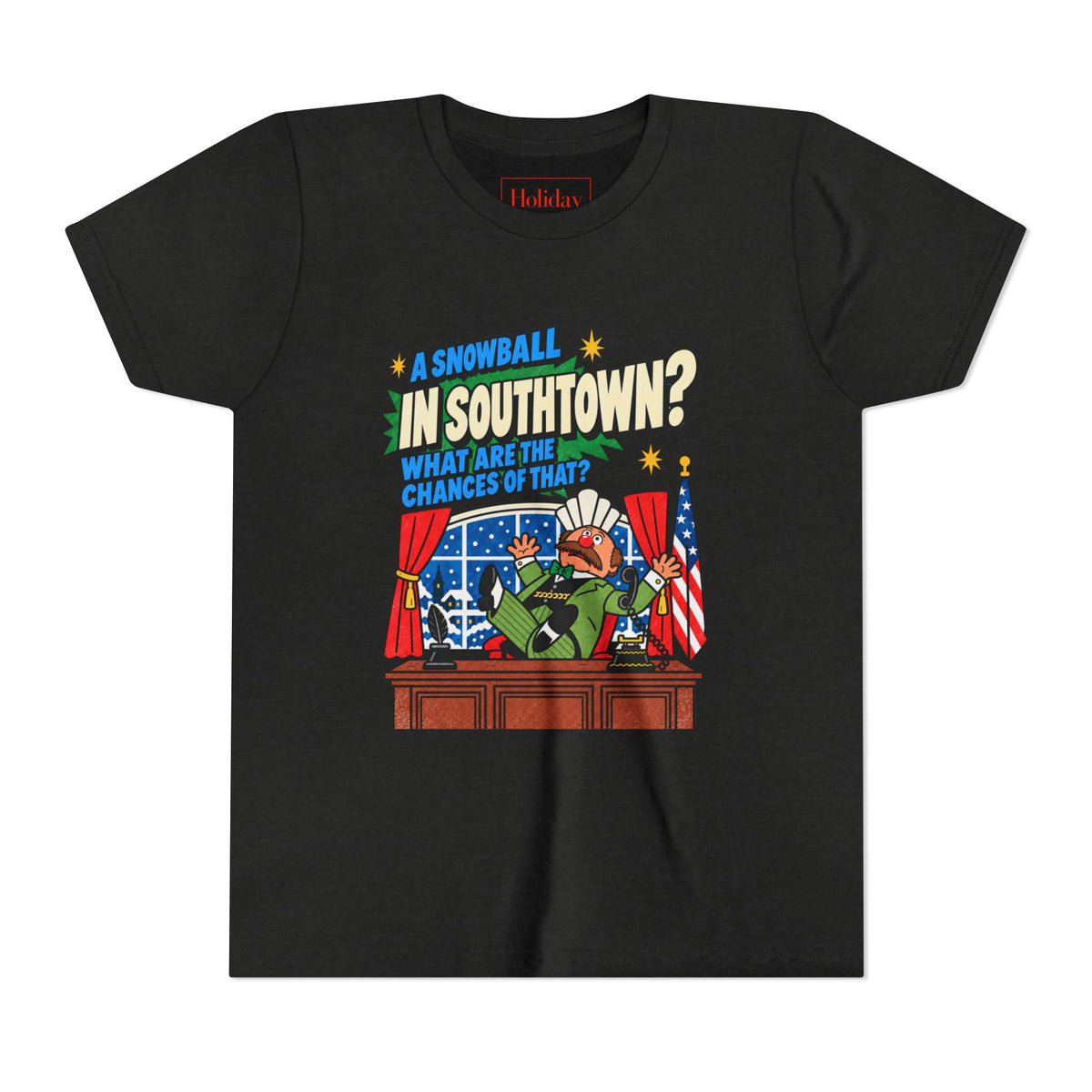 Youth Snowball In South Town Christmas T Shirt by Holiday Fun