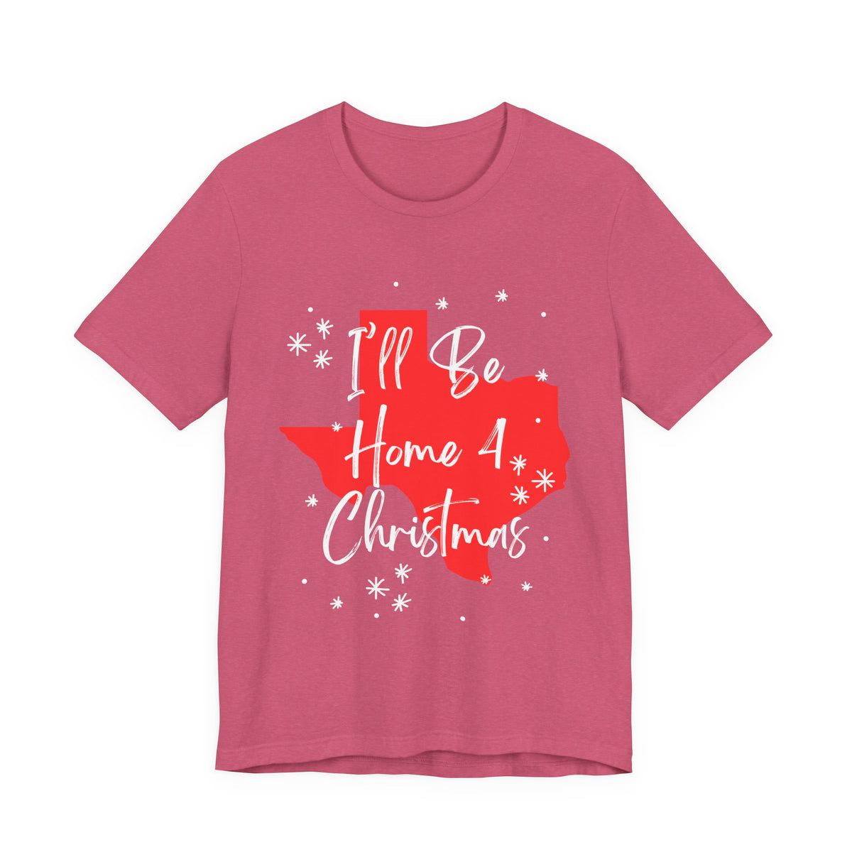 Texas, I'll Be Home For Christmas T Shirt, shirt color and fit view 7