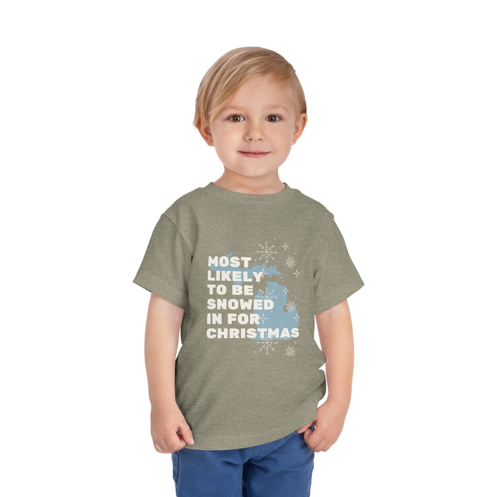 Toddler Most Likely To Be Snowed In For Christmas T Shirt – Holiday Fun product photo