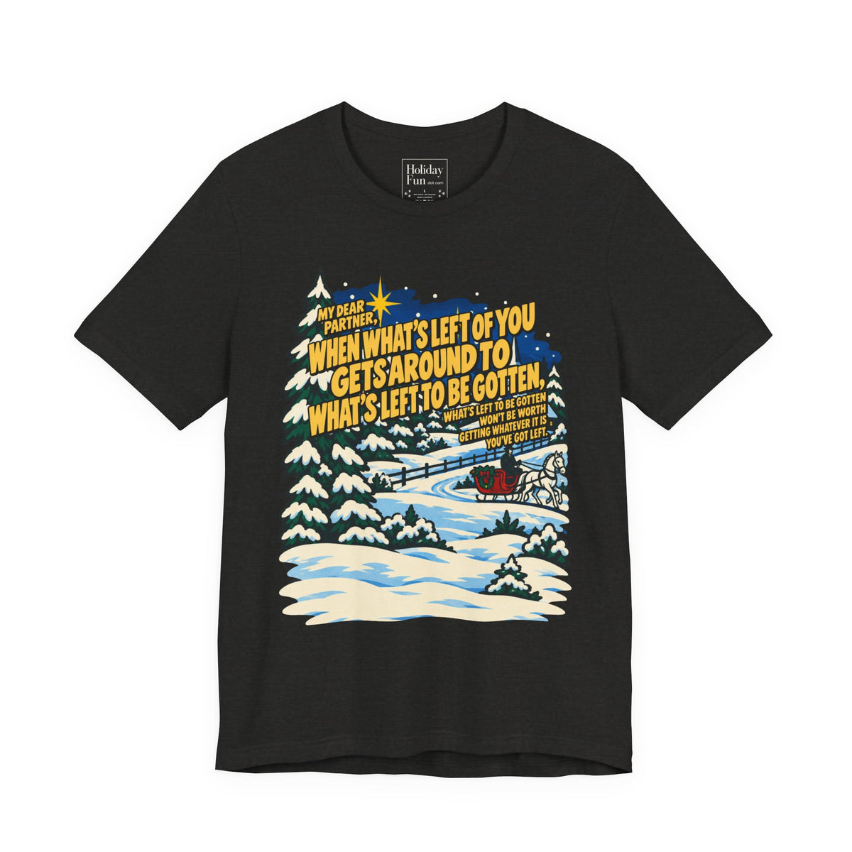 White Christmas Quote T-Shirt, apparel product mockup 2