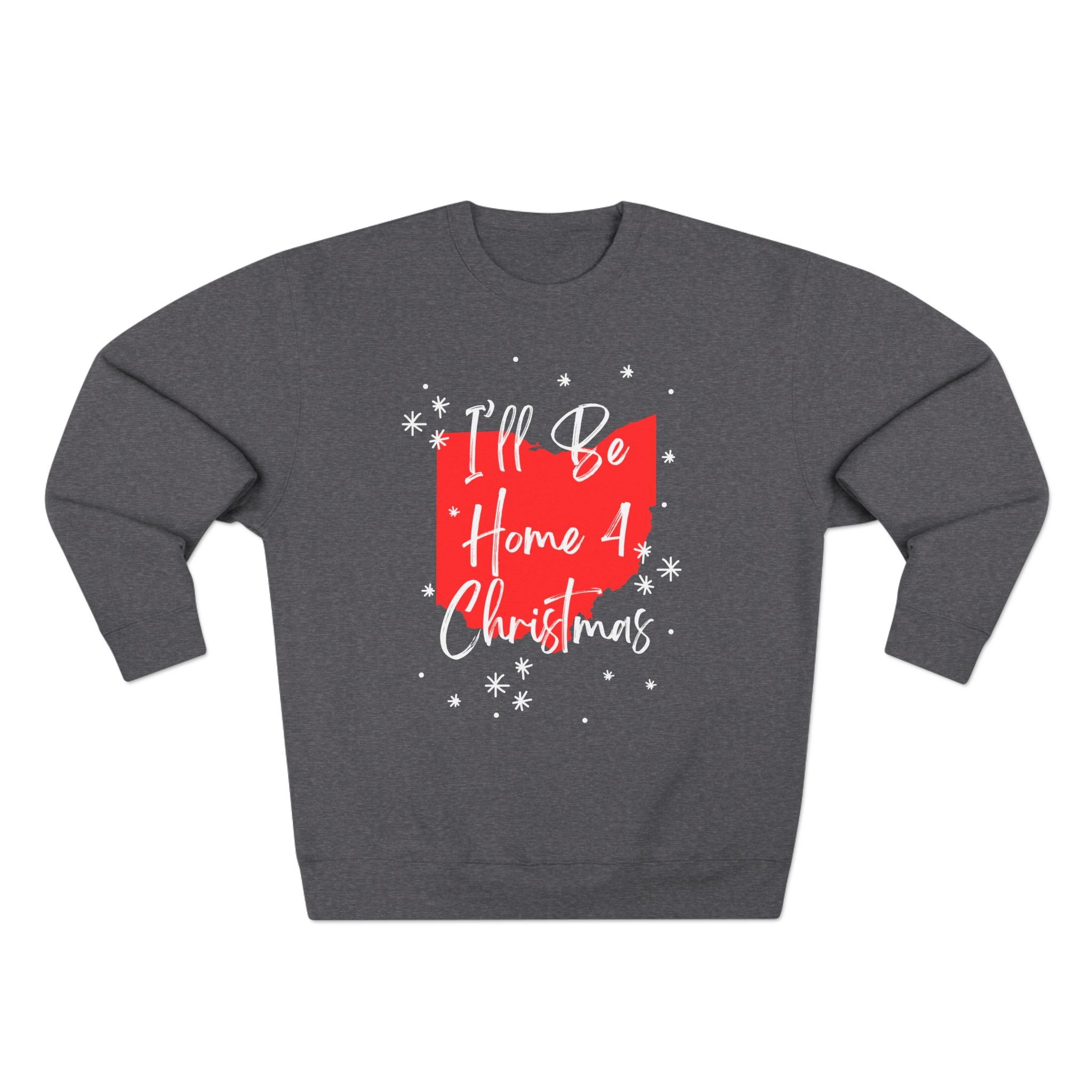 Ohio, I'll Be Home For Christmas Sweatshirt, sweatshirt color and fit view 2