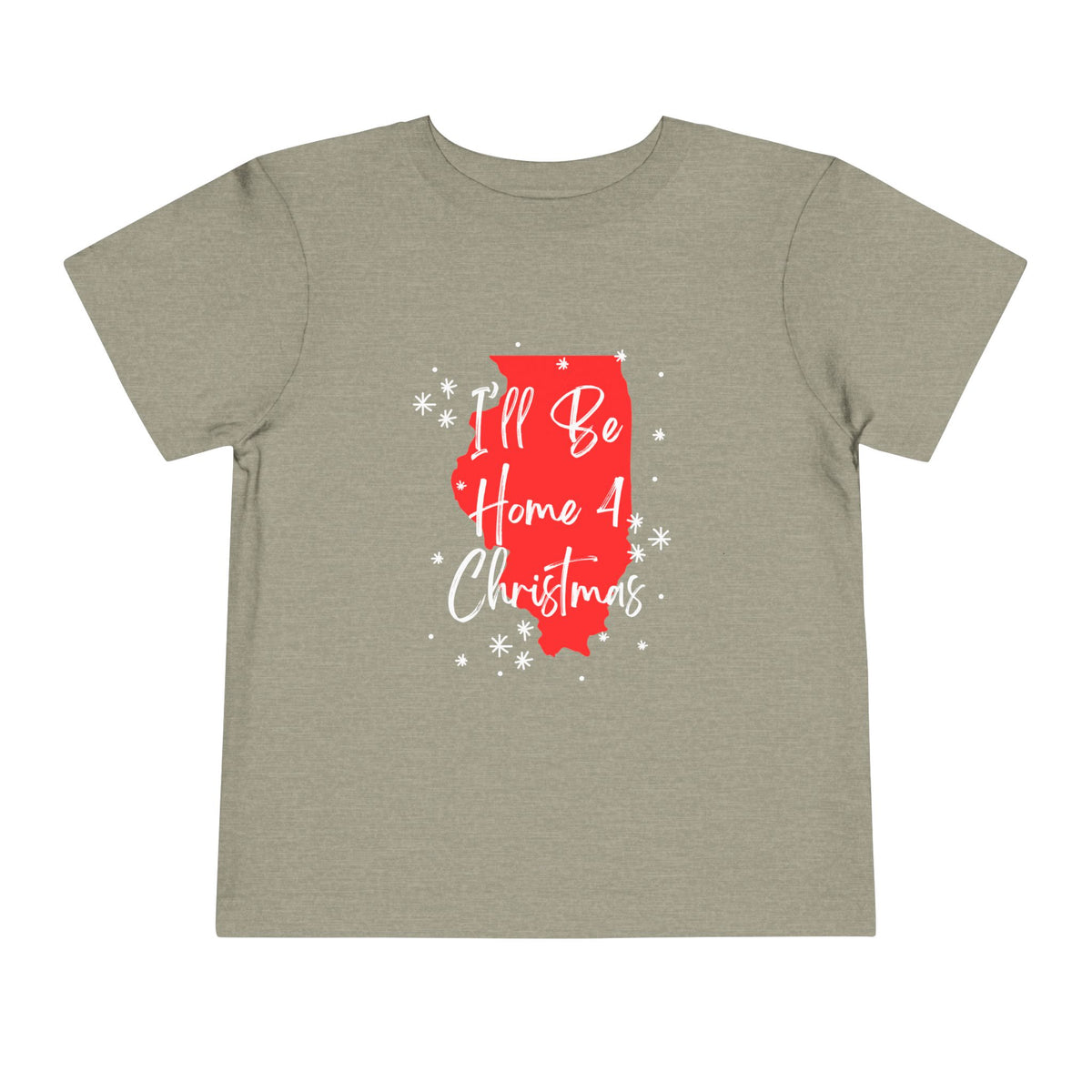 Toddler I'll Be Home For Christmas Illinois T Shirt – Holiday Fun product photo