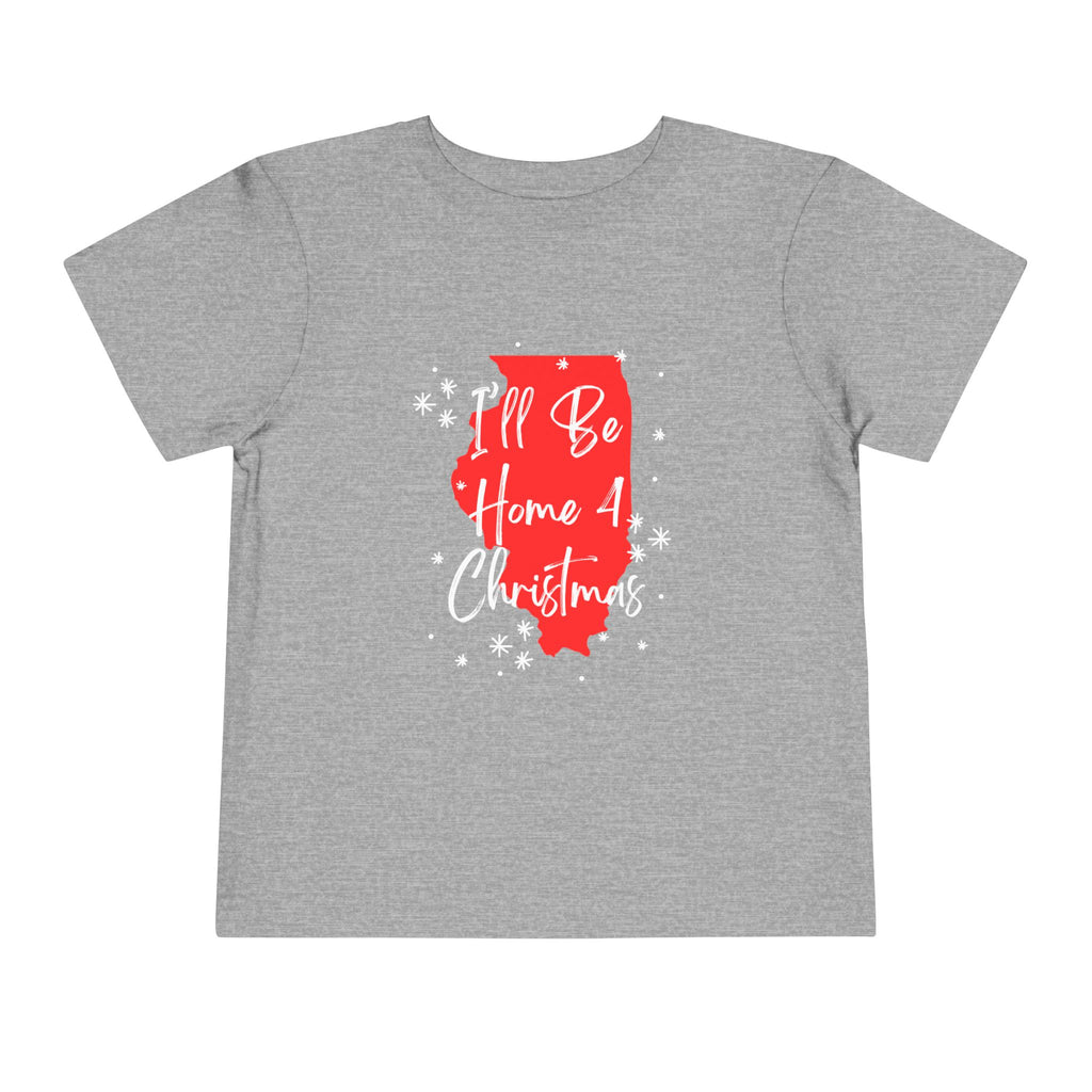 Toddler I'll Be Home For Christmas Illinois T Shirt – Holiday Fun product photo
