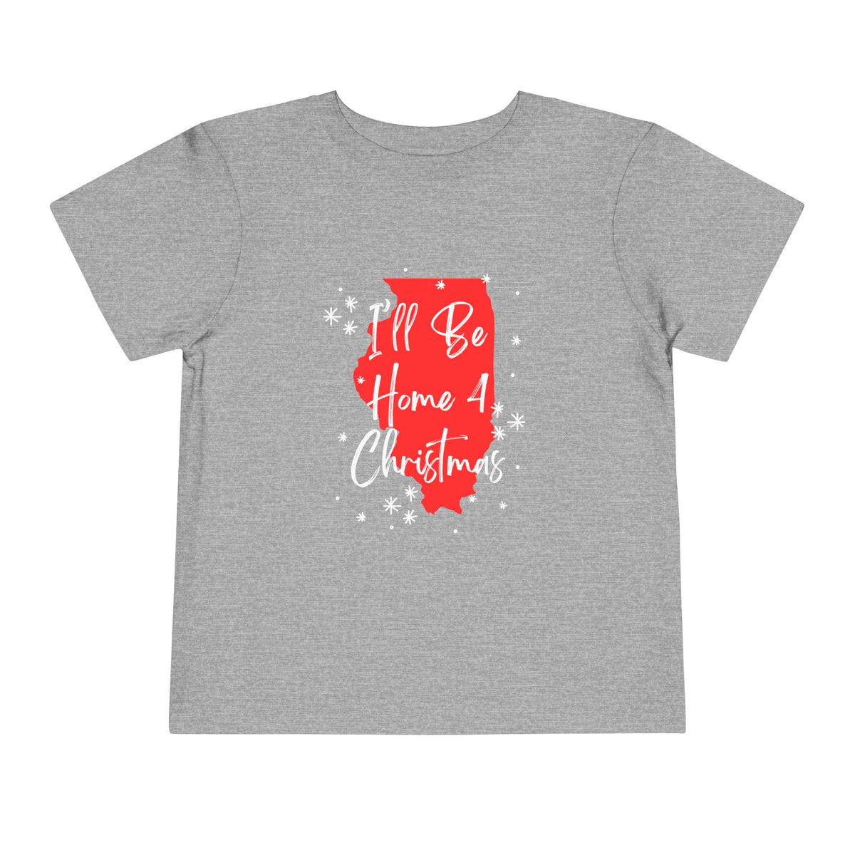 Toddler I'll Be Home For Christmas Illinois T Shirt – Holiday Fun product photo