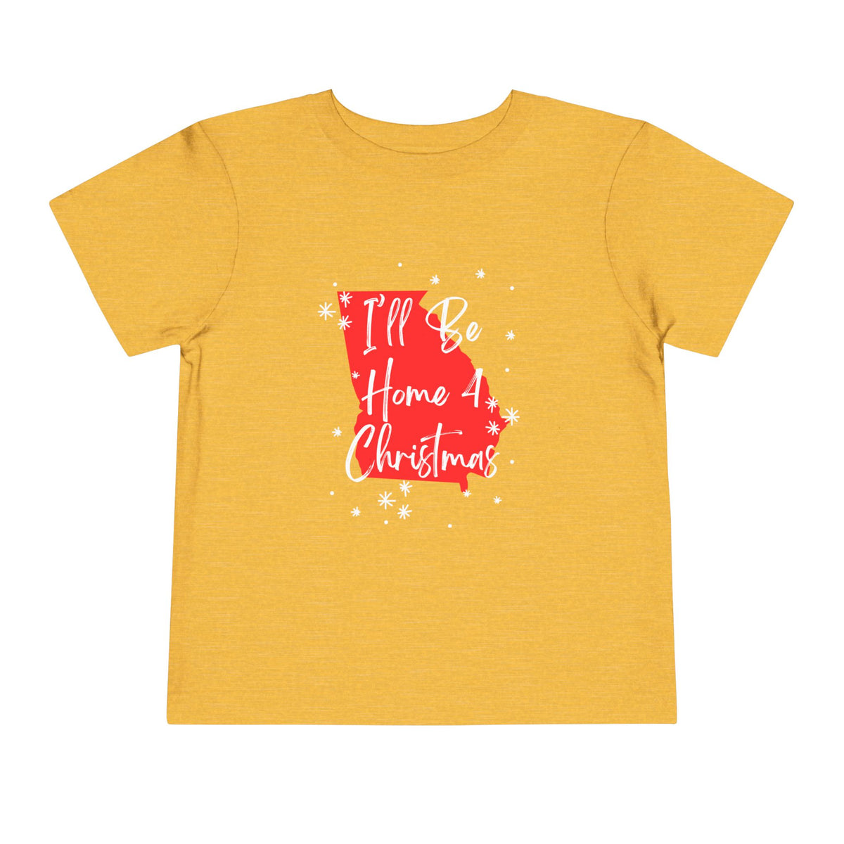 Toddler I'll Be Home For Christmas Georgia T Shirt – Holiday Fun product photo