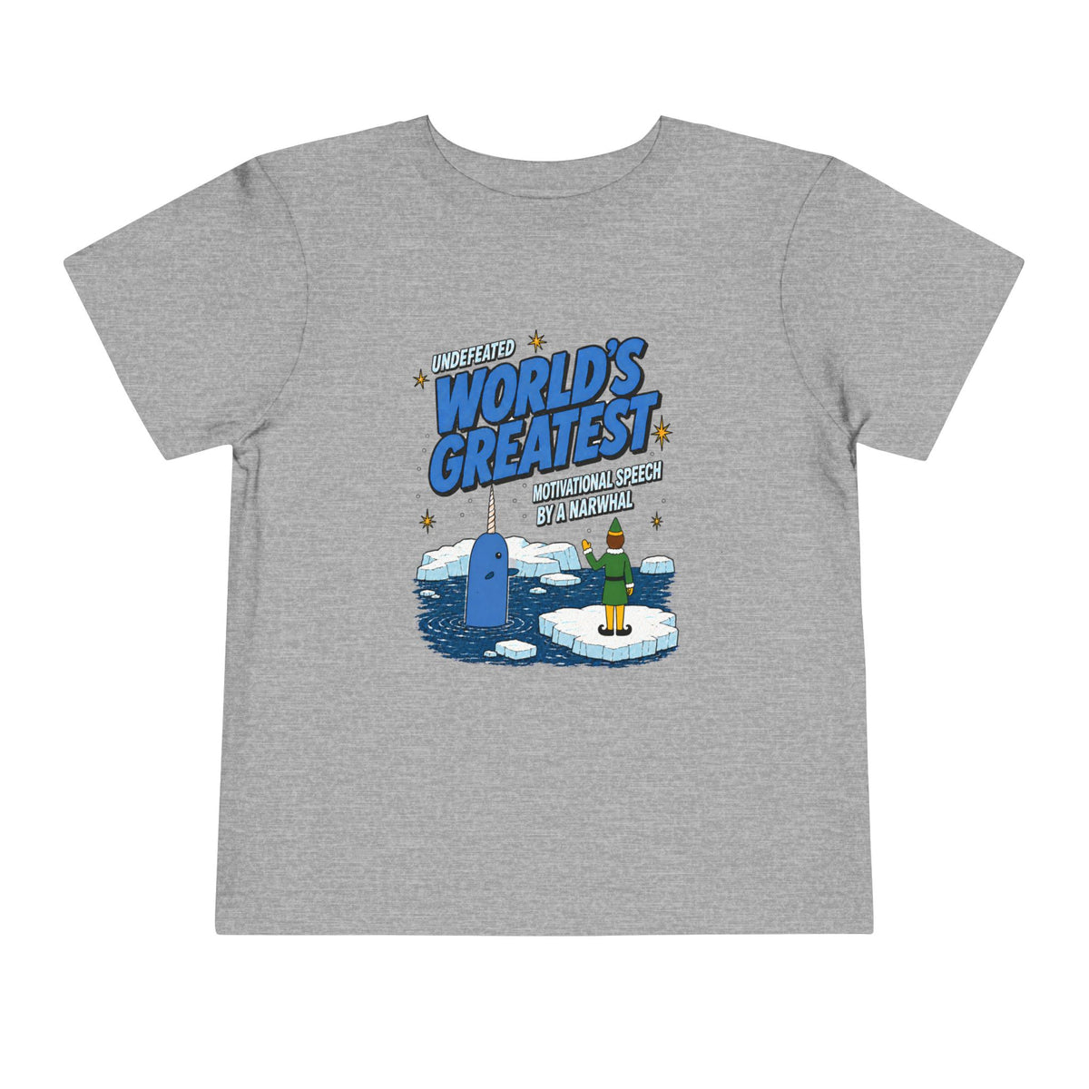 Toddler Buddy The Elf Narwhal Motivation T Shirt – Holiday Fun product photo