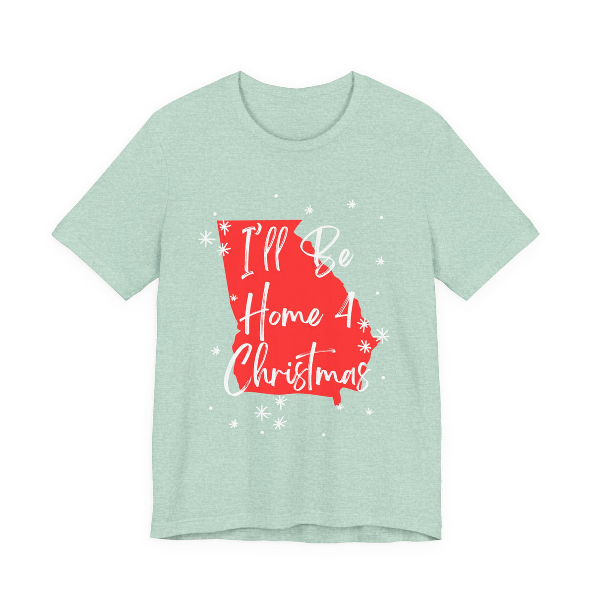 Georgia, I'll Be Home For Christmas T Shirt, shirt color and fit view 9